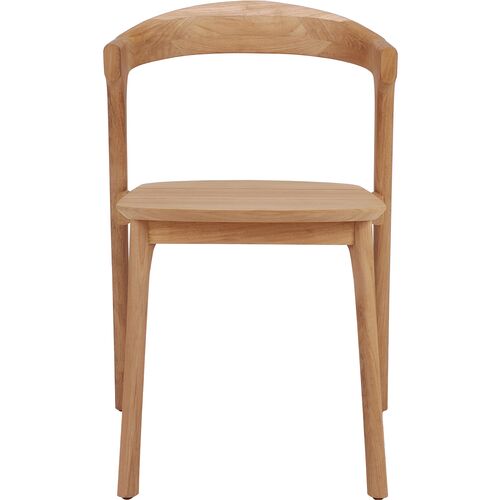 Bok Outdoor Teak Dining Chair, Nautral 2 Bok Outdoor Teak Dining Chair, Nautral
