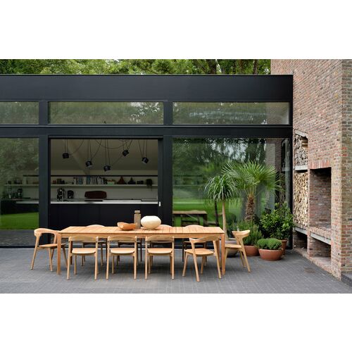 Bok Outdoor Teak Dining Chair, Nautral 6 Bok Outdoor Teak Dining Chair, Nautral