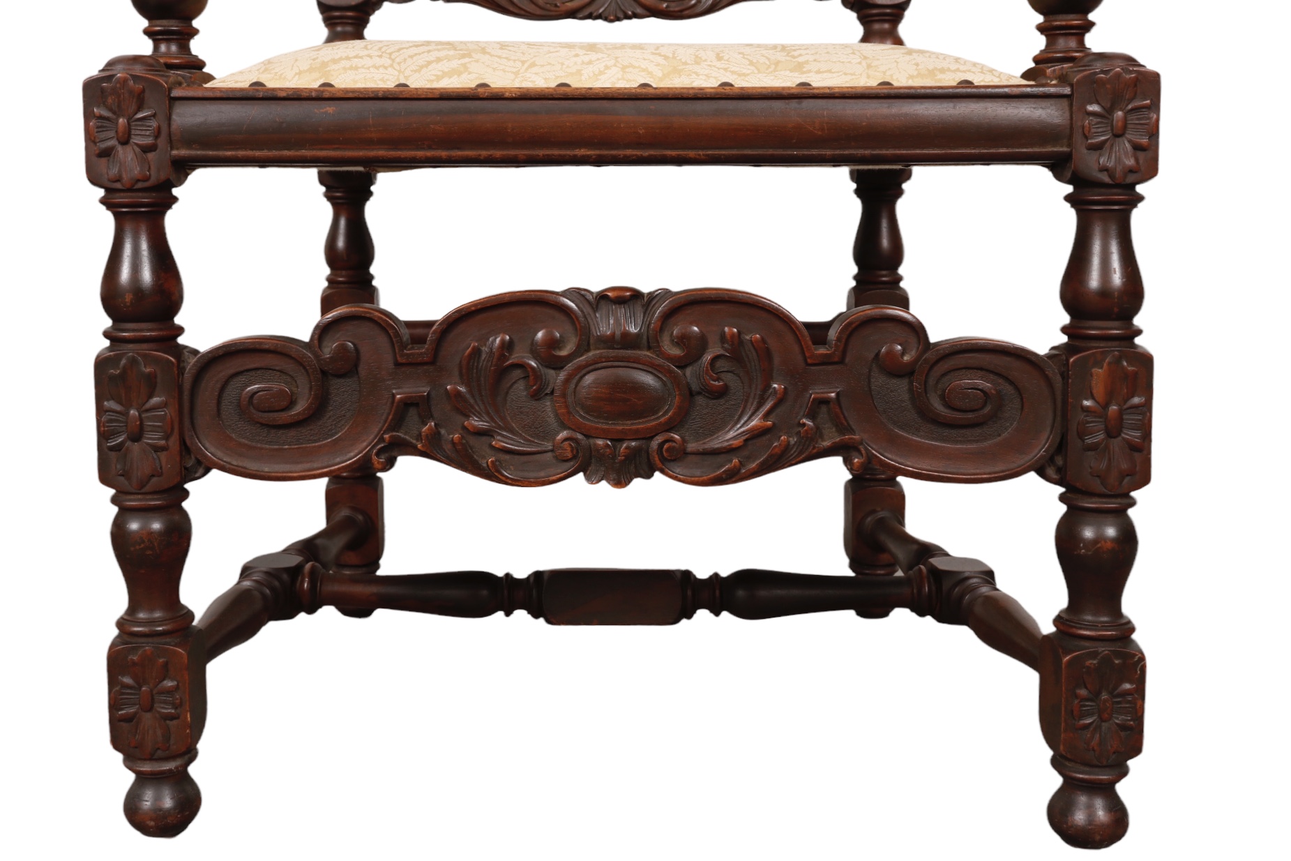 Jacobean Cane Back Armchairs - a Pair 6 Jacobean Cane Back Armchairs - a Pair