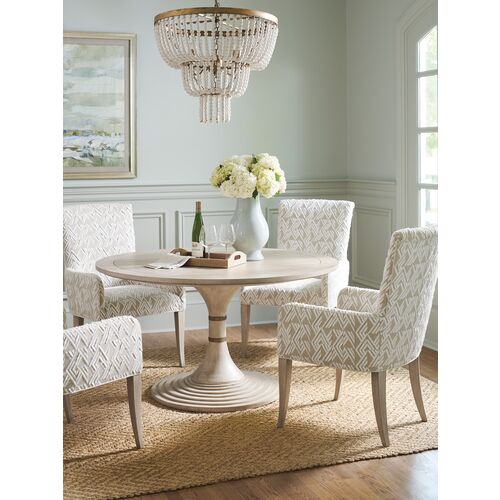 Malibu Topanga 54" Round Dining Table, Warm Taupe 2 Malibu Topanga 54" Round Dining Table, Warm Taupe