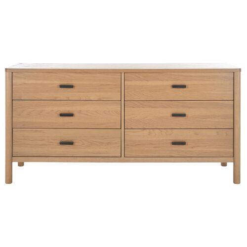 Una Wood 6-Drawer Dresser