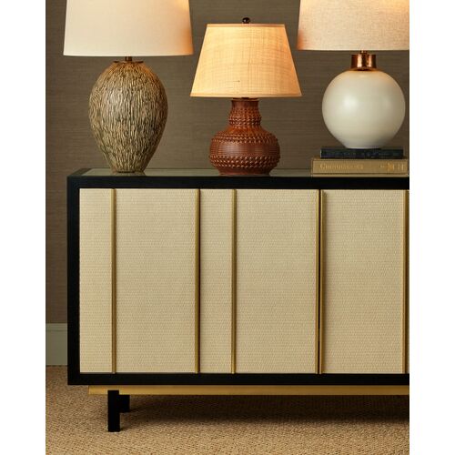 Deanna Raffia Credenza, Ivory/Black 11 Deanna Raffia Credenza, Ivory/Black