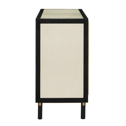 Deanna Raffia Credenza, Ivory/Black 8 Deanna Raffia Credenza, Ivory/Black