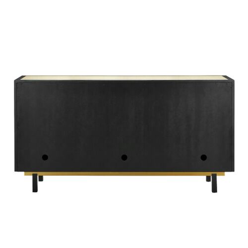 Deanna Raffia Credenza, Ivory/Black 9 Deanna Raffia Credenza, Ivory/Black