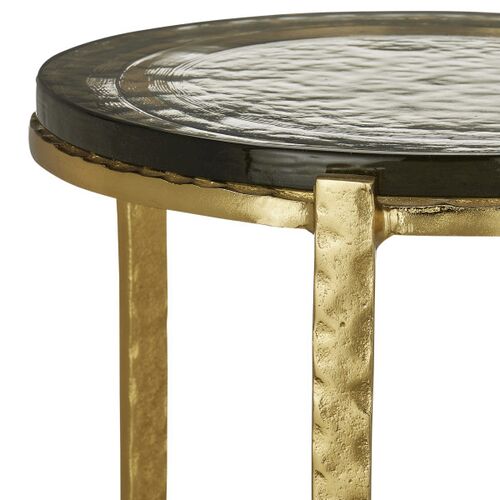 Acea Cast Glass Accent Table 2 Acea Cast Glass Accent Table