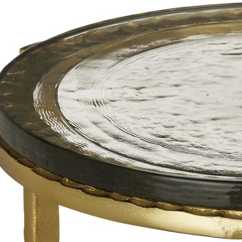 Acea Cast Glass Accent Table 3 Acea Cast Glass Accent Table