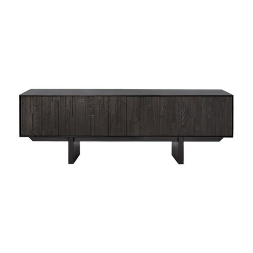 Mosaic 1-Drawer TV Cupboard, Teak Off Black 2 Mosaic 1-Drawer TV Cupboard, Teak Off Black