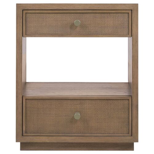 Sonnet 2-Drawer Cane Nightstand, Wren 3 Sonnet 2-Drawer Cane Nightstand, Wren