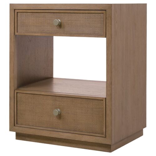 Sonnet 2-Drawer Cane Nightstand, Wren 4 Sonnet 2-Drawer Cane Nightstand, Wren