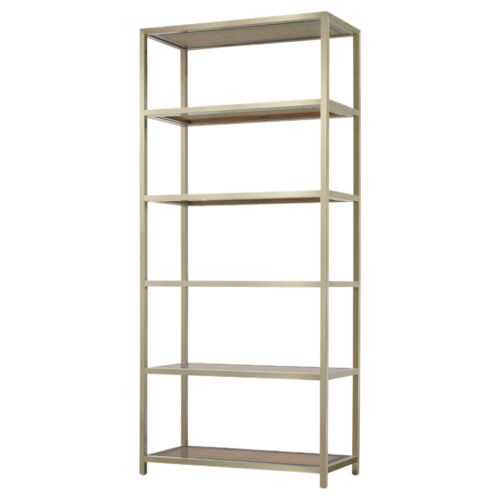 Melange Raising Cane 5-Shelf Iron Etagere, Silver 2 Melange Raising Cane 5-Shelf Iron Etagere, Silver