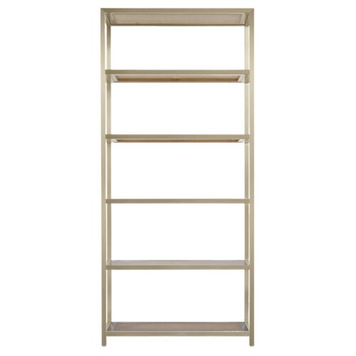 Melange Raising Cane 5-Shelf Iron Etagere, Silver 3 Melange Raising Cane 5-Shelf Iron Etagere, Silver