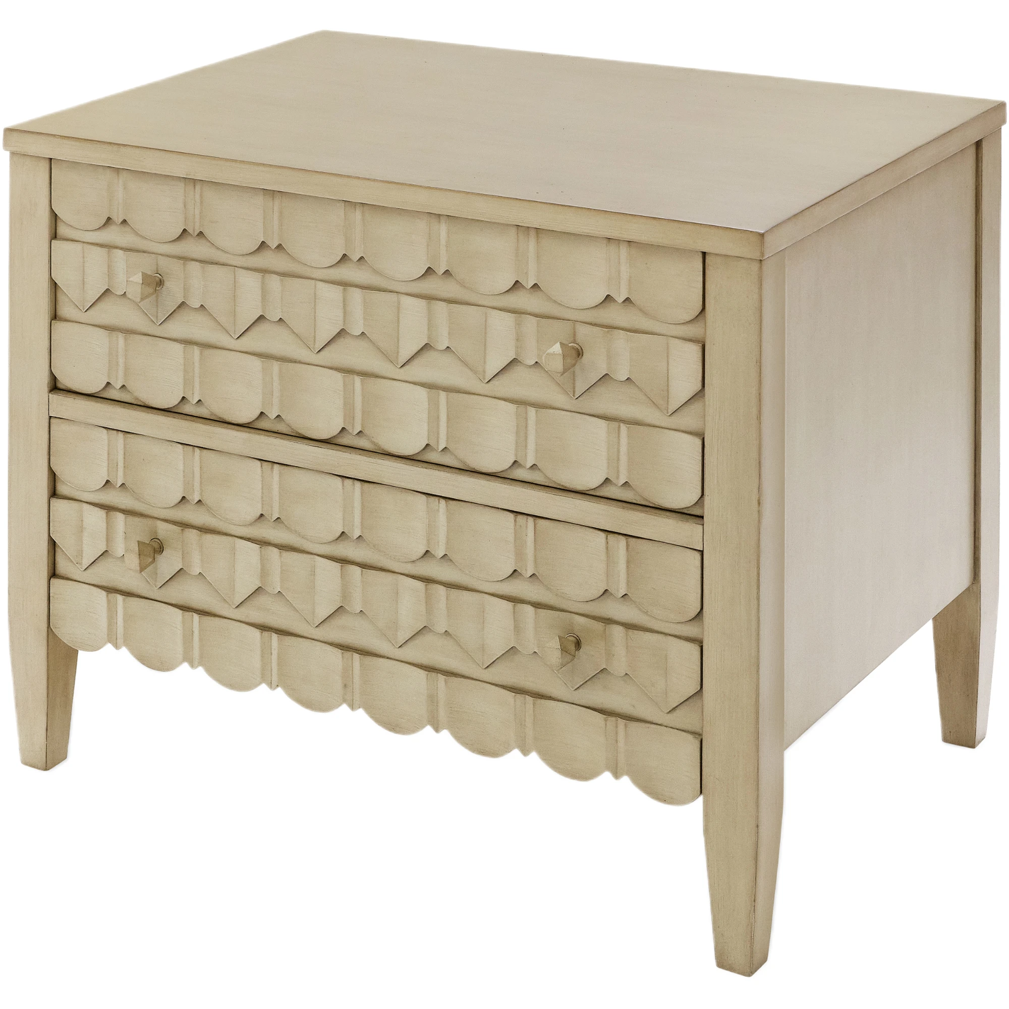 Scallop Chest, Gray Mahogany 1 Scallop Chest, Gray Mahogany