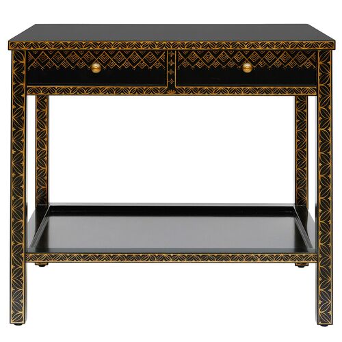 Percival Side Table, Black/Gold 1 Percival Side Table, Black/Gold