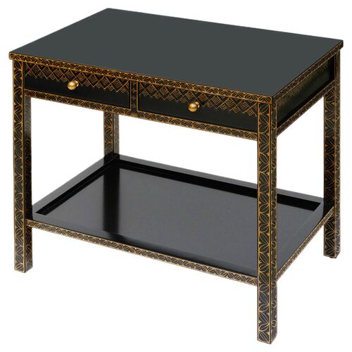 Percival Side Table, Black/Gold 2 Percival Side Table, Black/Gold