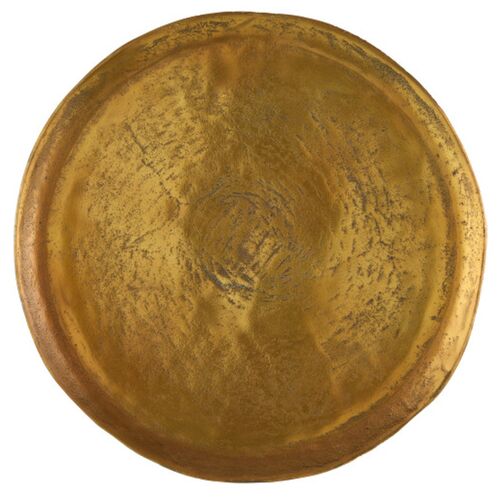 Ballyregan Aluminum Accent Table, Antique Brass 3 Ballyregan Aluminum Accent Table, Antique Brass