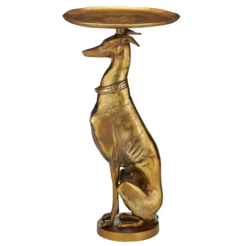 Ballyregan Aluminum Accent Table, Antique Brass 4 Ballyregan Aluminum Accent Table, Antique Brass