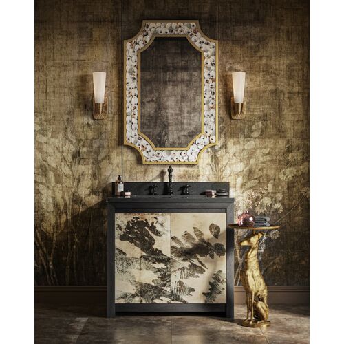 Ballyregan Aluminum Accent Table, Antique Brass 7 Ballyregan Aluminum Accent Table, Antique Brass