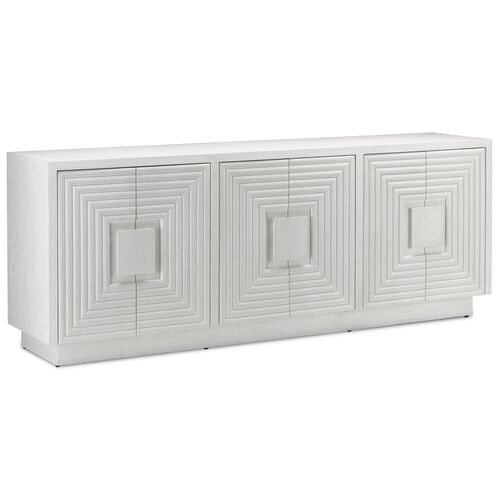 Morombe Credenza, Cerused White, Cerused White 1 Morombe Credenza, Cerused White, Cerused White