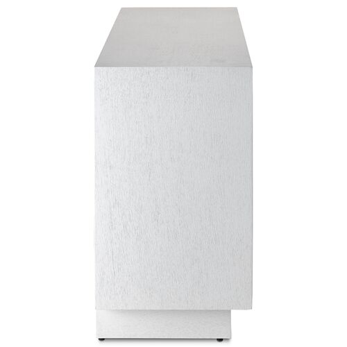Morombe Credenza, Cerused White, Cerused White 4 Morombe Credenza, Cerused White, Cerused White