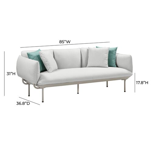Arabella Outdoor Sofa, Light Grey 6 Arabella Outdoor Sofa, Light Grey