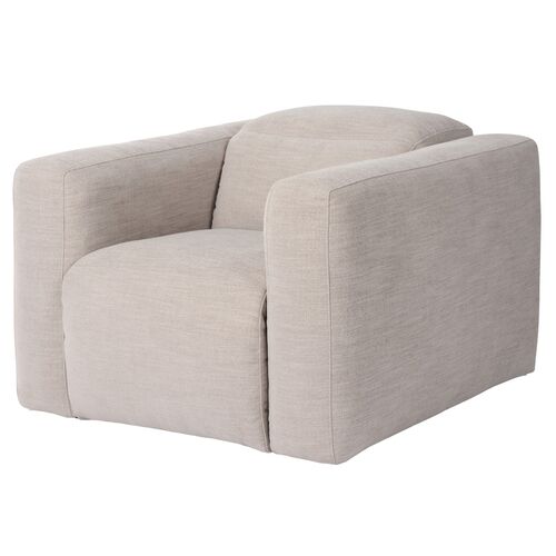 Jovi Power Recliner Accent Chair, Laken Stone 1 Jovi Power Recliner Accent Chair, Laken Stone