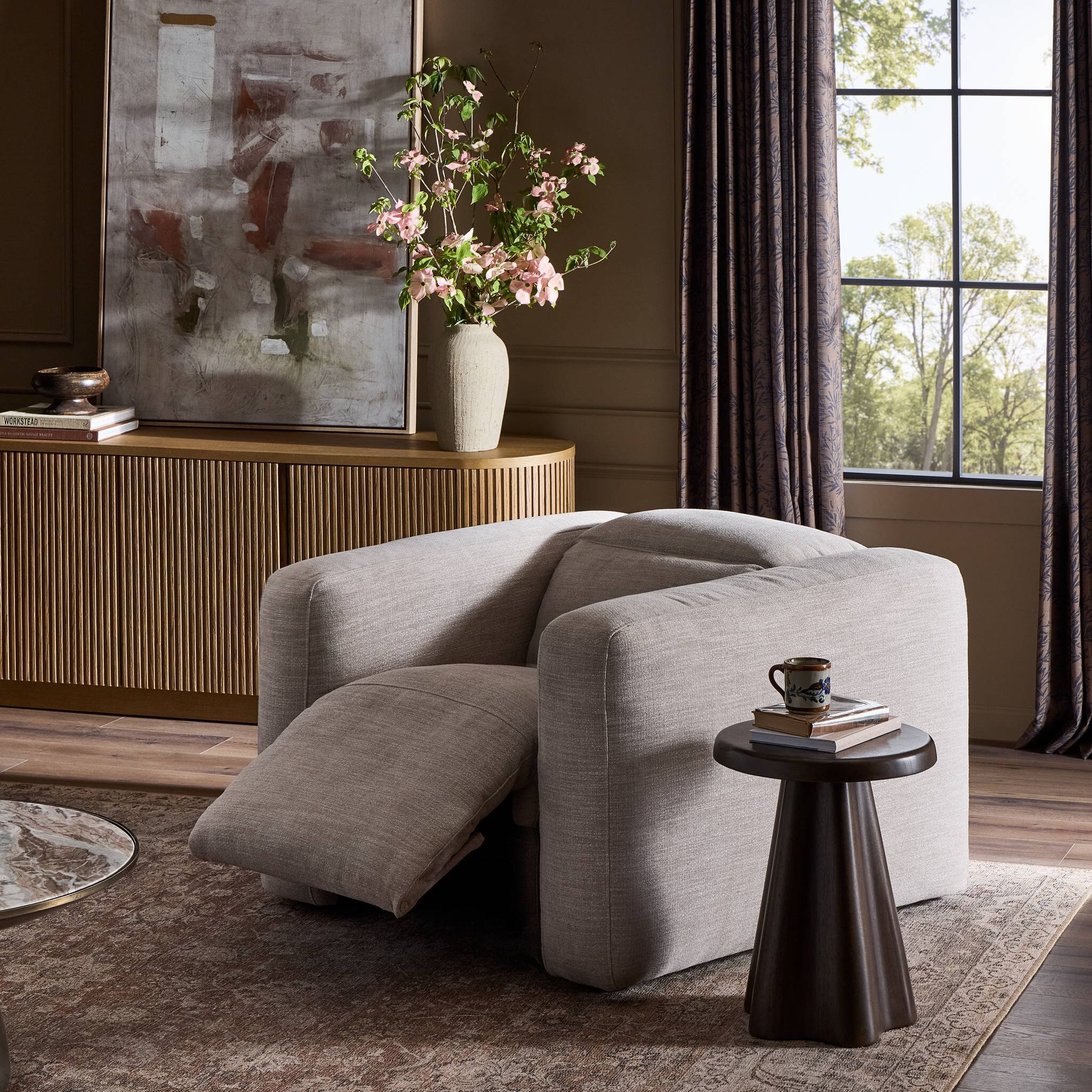 Jovi Power Recliner Accent Chair, Laken Stone 16 Jovi Power Recliner Accent Chair, Laken Stone
