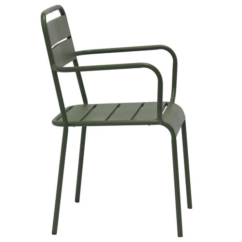 S/2 Terrafirma Outdoor Steel Armchairs 4 S/2 Terrafirma Outdoor Steel Armchairs