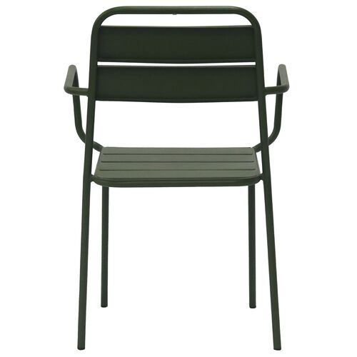 S/2 Terrafirma Outdoor Steel Armchairs 6 S/2 Terrafirma Outdoor Steel Armchairs