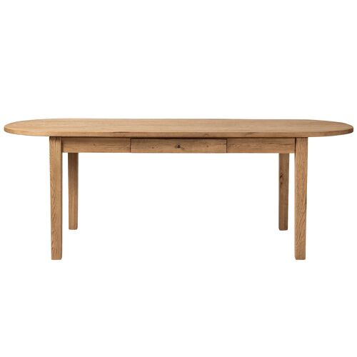 Megan Oval Dining Table, Worn Oak 1 Megan Oval Dining Table, Worn Oak