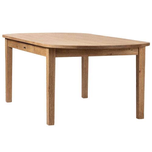 Megan Oval Dining Table, Worn Oak 2 Megan Oval Dining Table, Worn Oak