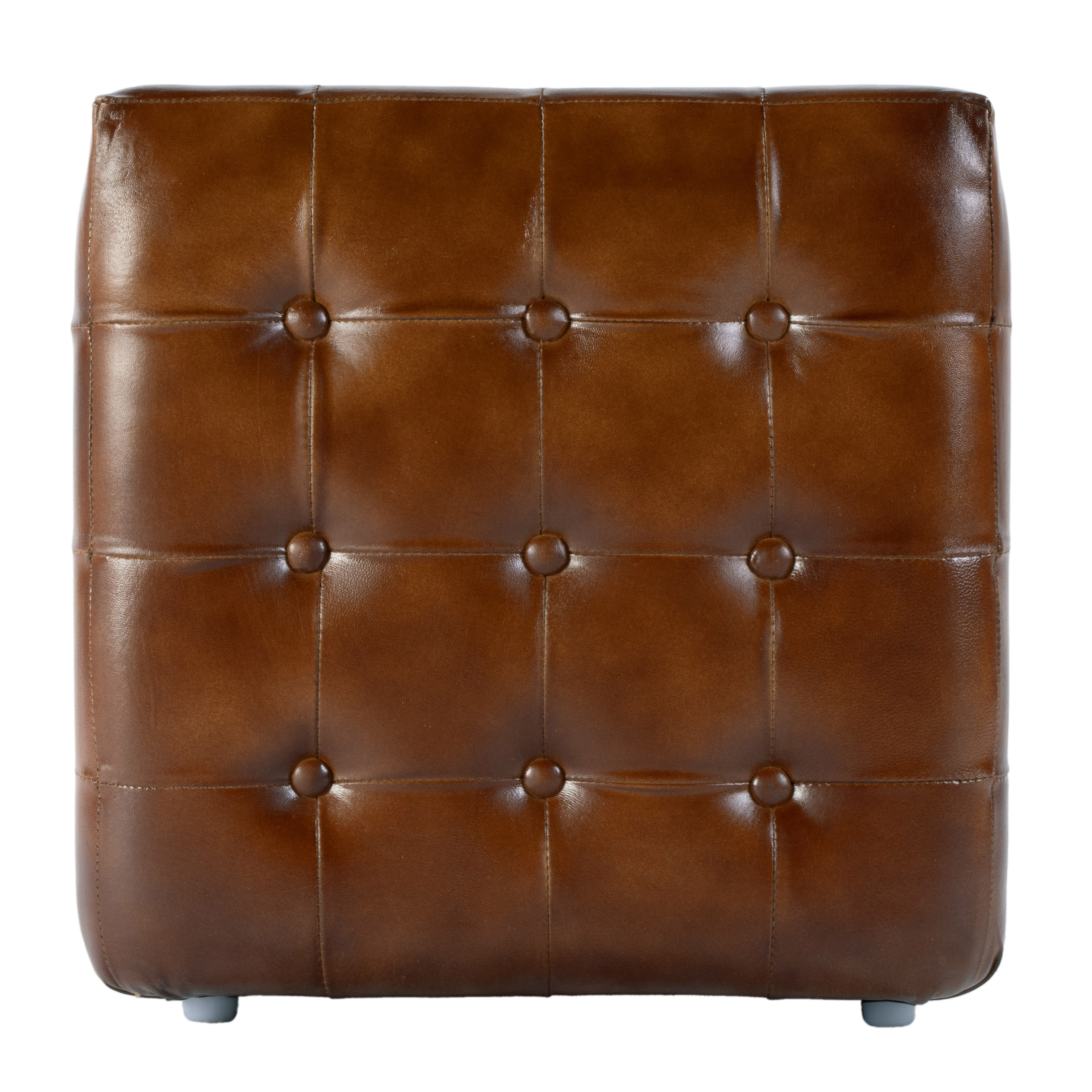 Orion Tufted Leather Bench, Brown 5 Orion Tufted Leather Bench, Brown
