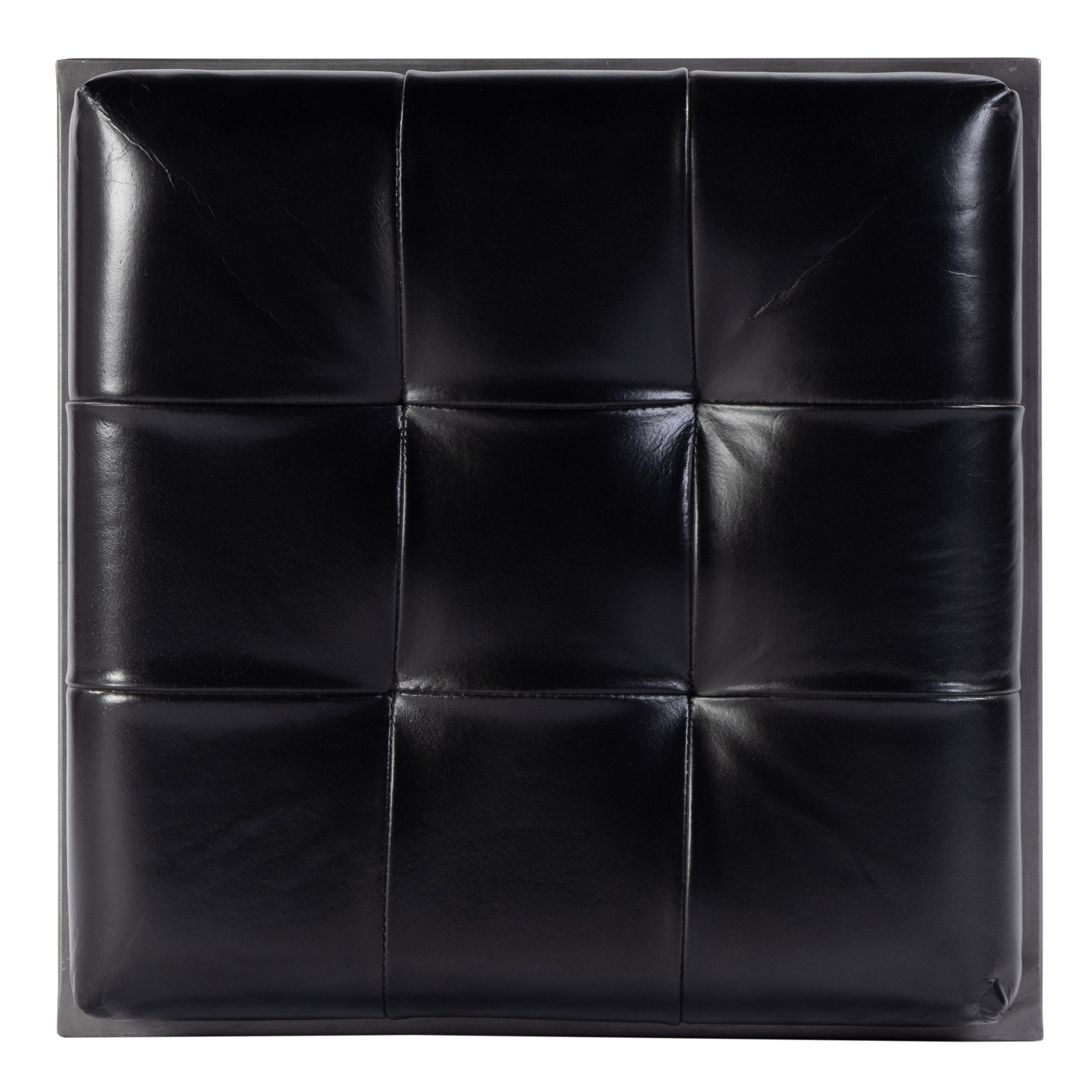 Elowen Tufted Leather Bar Stool, Black 4 Elowen Tufted Leather Bar Stool, Black