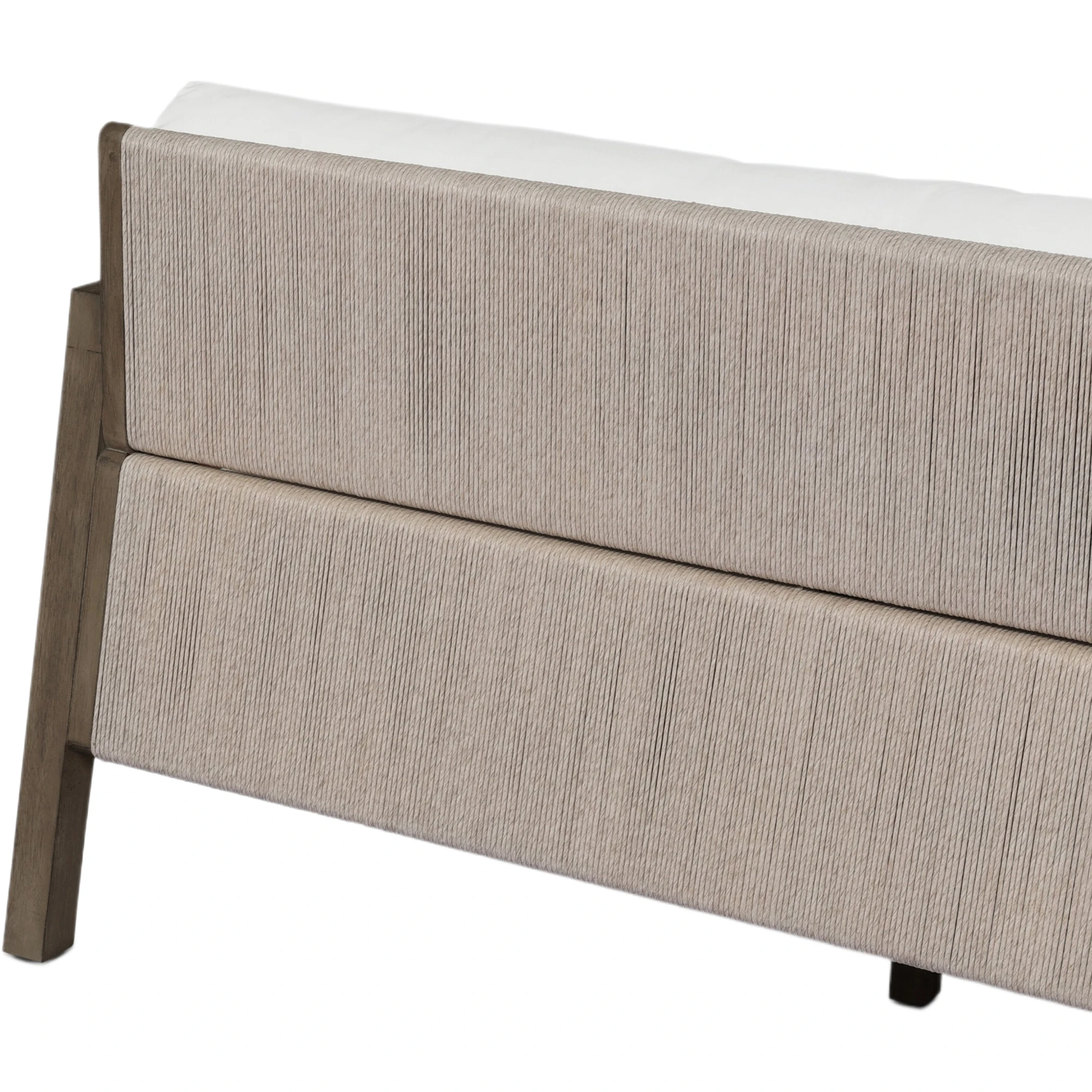 Lyraen Outdoor Woven-Back Teak Sofa, Arashi Salt 10 Lyraen Outdoor Woven-Back Teak Sofa, Arashi Salt