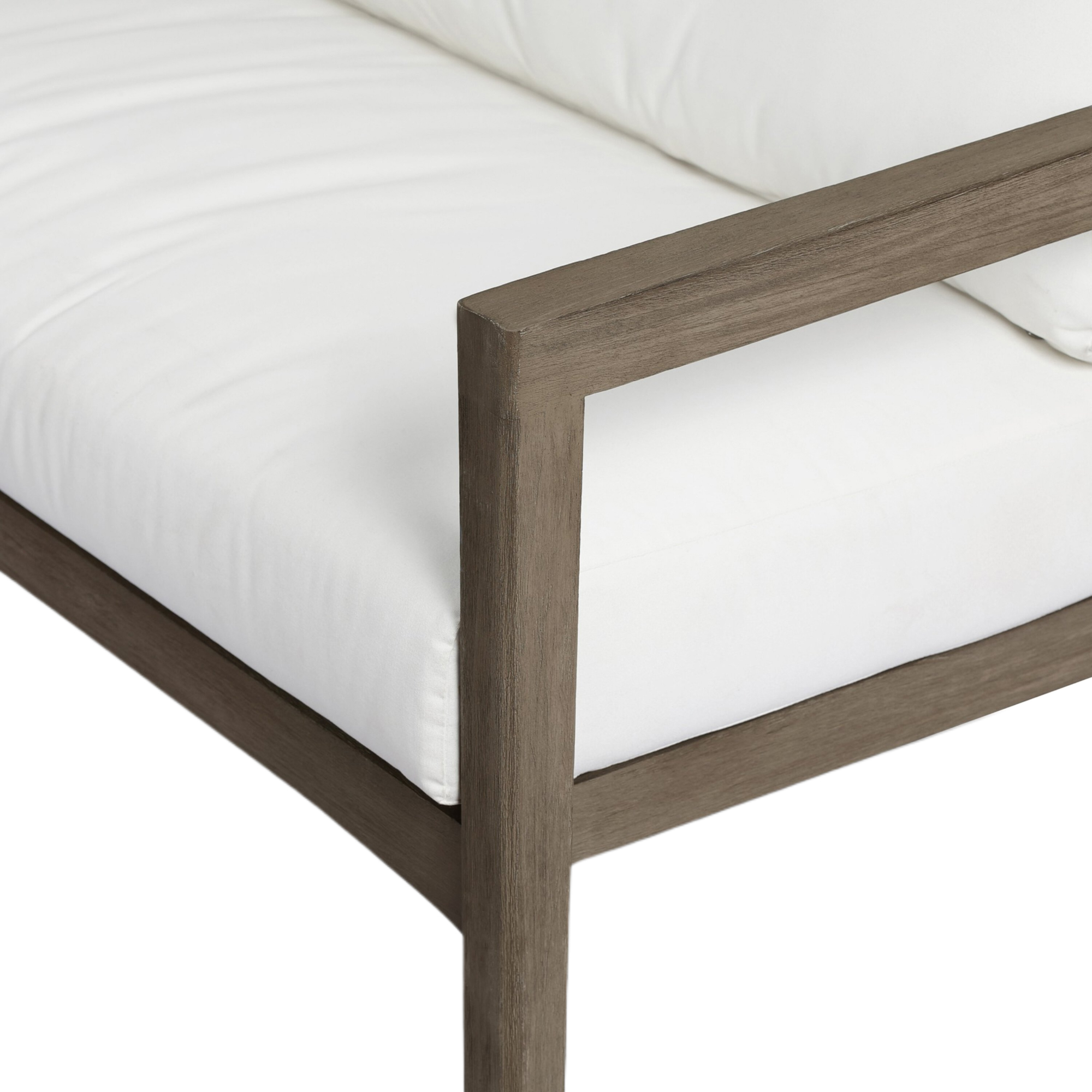 Lyraen Outdoor Woven-Back Teak Sofa, Arashi Salt 11 Lyraen Outdoor Woven-Back Teak Sofa, Arashi Salt