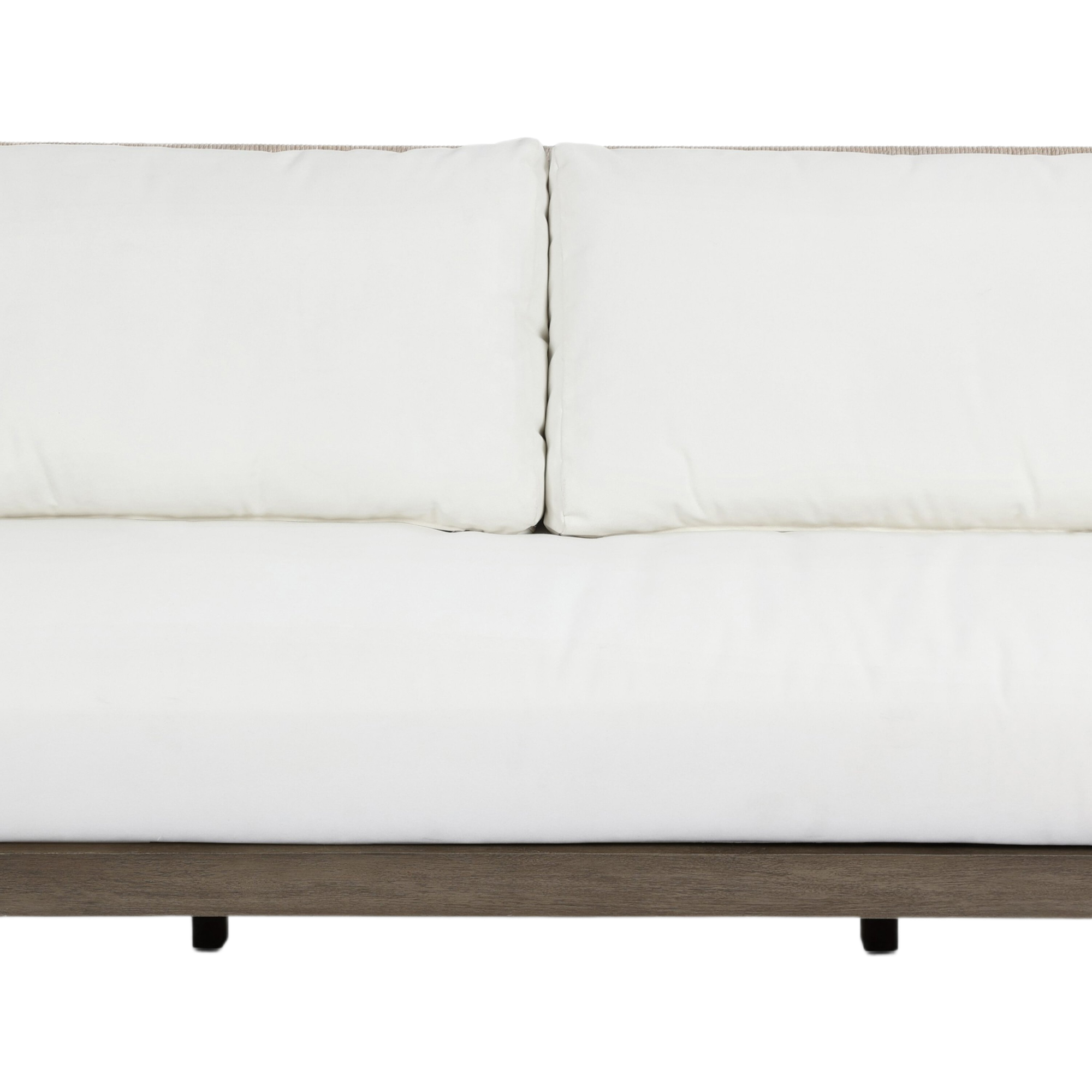 Lyraen Outdoor Woven-Back Teak Sofa, Arashi Salt 13 Lyraen Outdoor Woven-Back Teak Sofa, Arashi Salt
