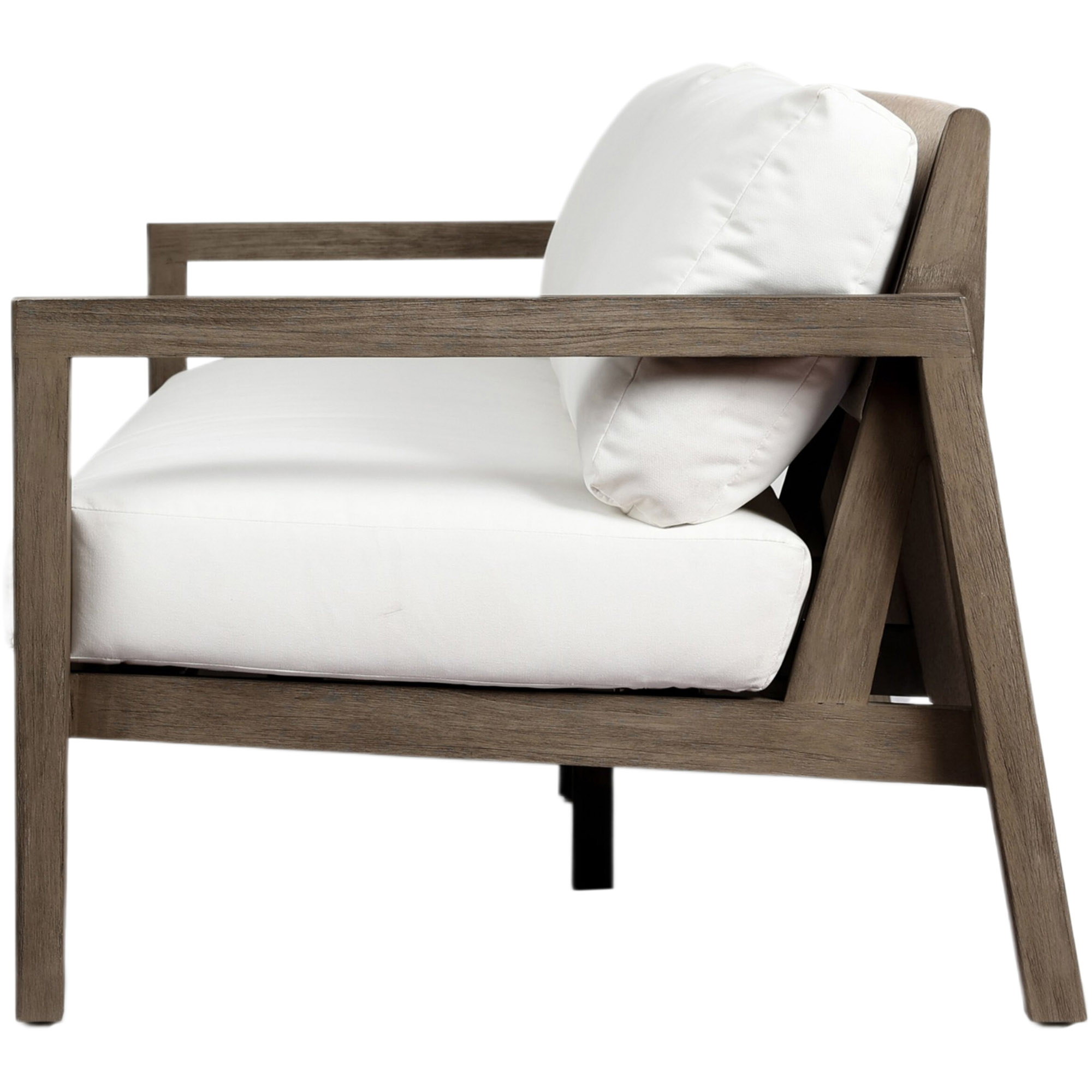 Lyraen Outdoor Woven-Back Teak Sofa, Arashi Salt 5 Lyraen Outdoor Woven-Back Teak Sofa, Arashi Salt