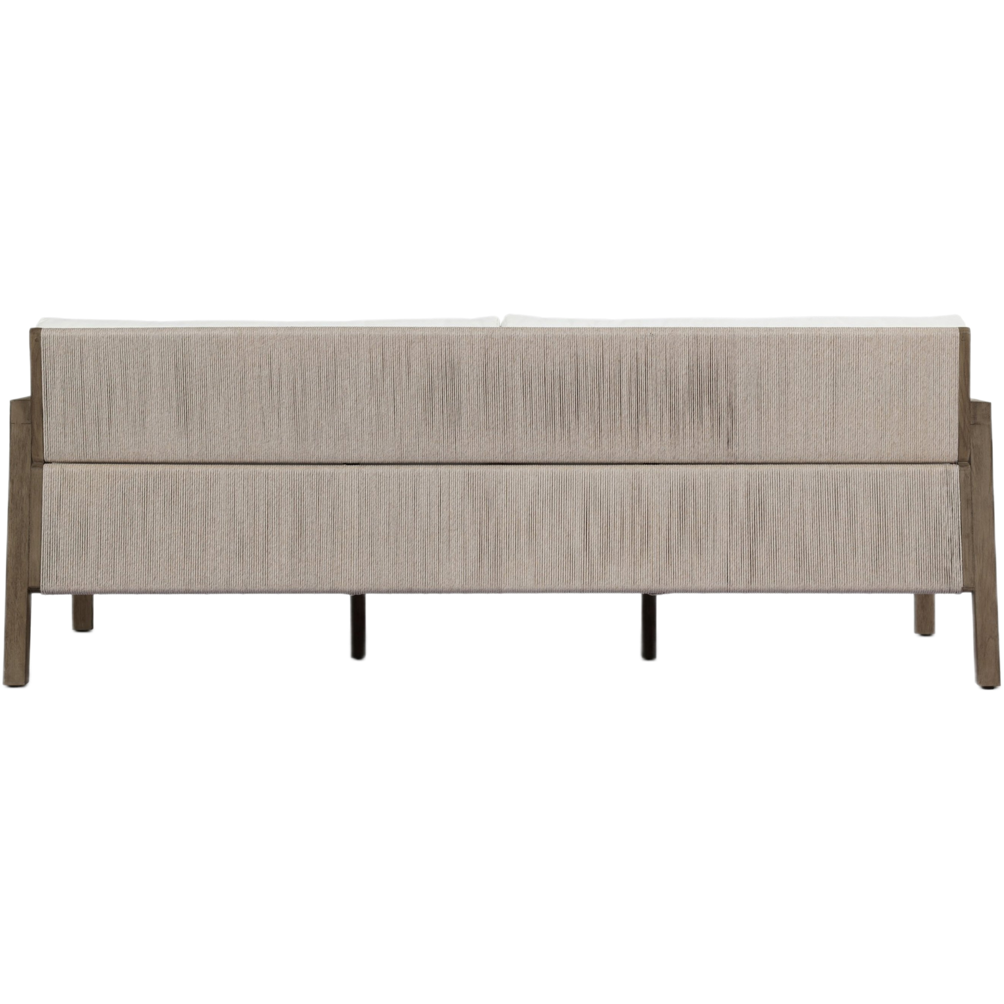 Lyraen Outdoor Woven-Back Teak Sofa, Arashi Salt 6 Lyraen Outdoor Woven-Back Teak Sofa, Arashi Salt