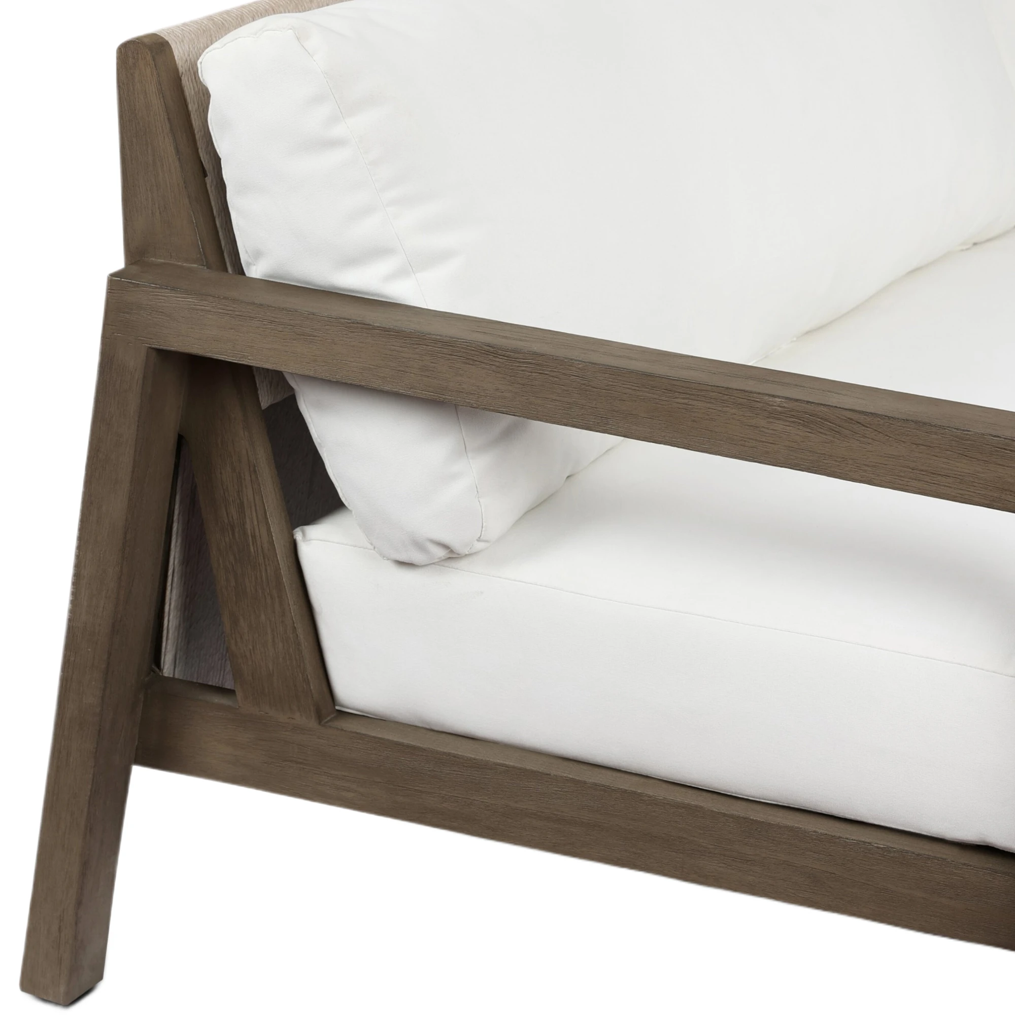 Lyraen Outdoor Woven-Back Teak Sofa, Arashi Salt 9 Lyraen Outdoor Woven-Back Teak Sofa, Arashi Salt