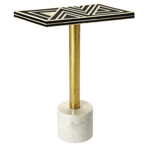 Vance Side Table, Black/White 1 Vance Side Table, Black/White