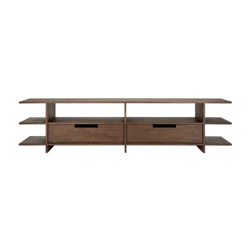 Kabuki 2-Drawer TV Cupboard, Teak Brown 2 Kabuki 2-Drawer TV Cupboard, Teak Brown