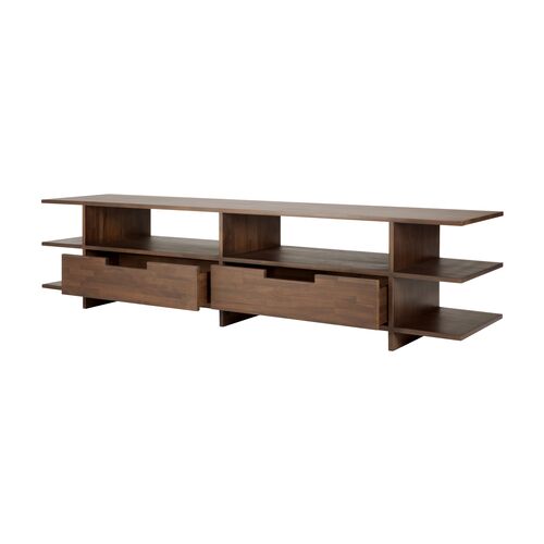 Kabuki 2-Drawer TV Cupboard, Teak Brown 3 Kabuki 2-Drawer TV Cupboard, Teak Brown