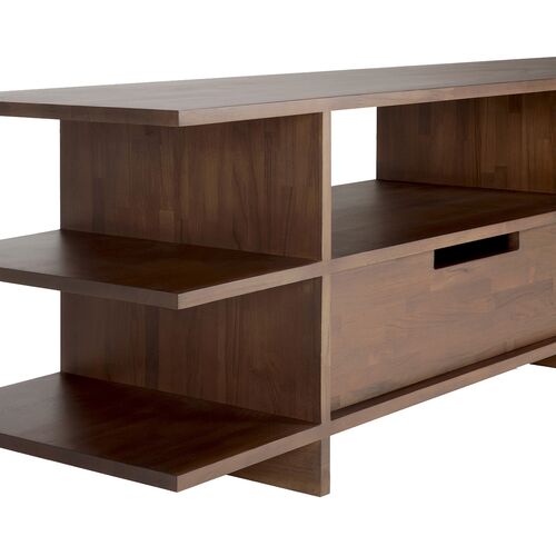 Kabuki 2-Drawer TV Cupboard, Teak Brown 5 Kabuki 2-Drawer TV Cupboard, Teak Brown