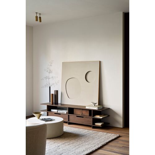 Kabuki 2-Drawer TV Cupboard, Teak Brown 6 Kabuki 2-Drawer TV Cupboard, Teak Brown