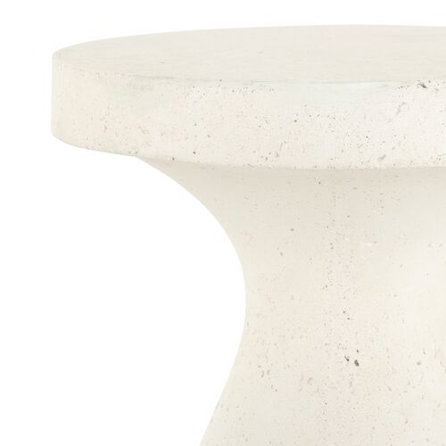 Otis Outdoor End Table, White Concrete 3 Otis Outdoor End Table, White Concrete