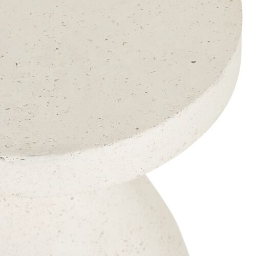 Otis Outdoor End Table, White Concrete 4 Otis Outdoor End Table, White Concrete