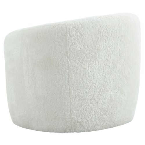 Sabrina Shearling Armchair, White 3 Sabrina Shearling Armchair, White