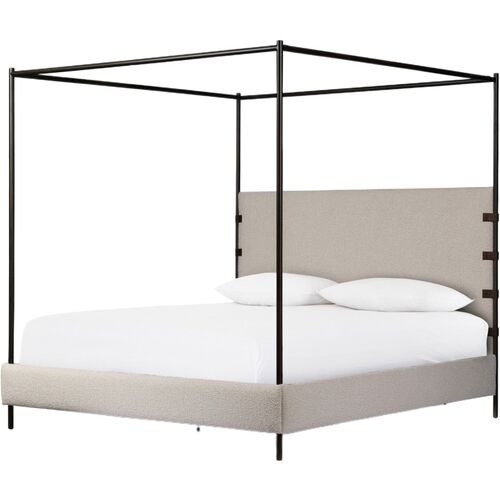 Winslow Boucle Canopy Bed 1 Winslow Boucle Canopy Bed