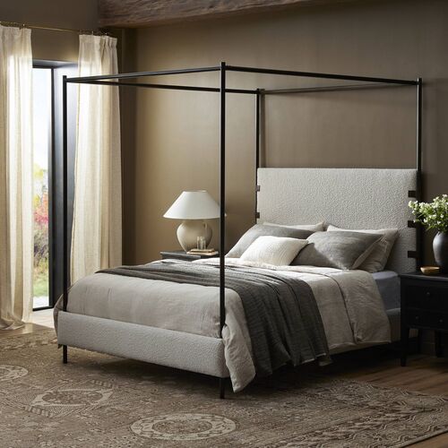 Winslow Boucle Canopy Bed 9 Winslow Boucle Canopy Bed