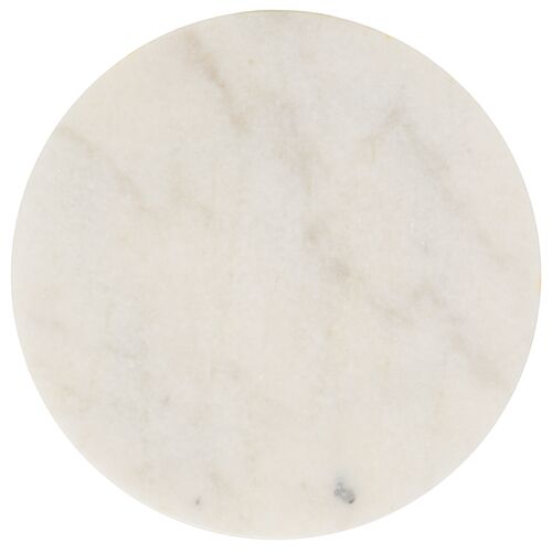 Yancey Marble Top Drink Table, Black/White 5 Yancey Marble Top Drink Table, Black/White