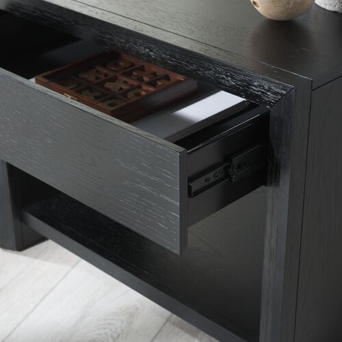 Darnell 1-Drawer Nightstand, Black 3 Darnell 1-Drawer Nightstand, Black